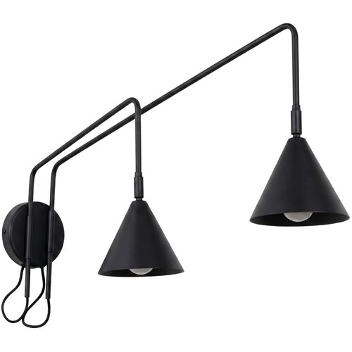 Sollux Lighting Stenska svetilka NOX 2 črna s stikalom, (5000284917) Cene