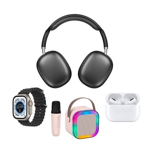  Karler bass k16-combo set (smart watch, zvucnik, slusalice bluetooth) crni ( SL1634 ) Slike