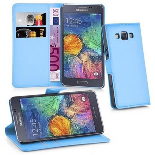 Cadorabo Ohi&scaron;je, združljivo z Samsung Galaxy A7 2015 v nebesno modra - Za&scaron;čitni ovitek z magnetnim zapiranjem, stoječo funkcijo in režo za kartice, (20557638) Cene
