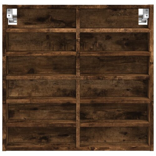  Vitrina boja dimljenog hrasta 60x8,5x58 cm drvena Slike