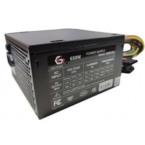 Gembird GMB-650-12 sa kutijom ** napajanje 650W 12cm FAN,20+4pn,4pin,3xSATA,1xIDE 4-pin, 6-pin(1720) Slike