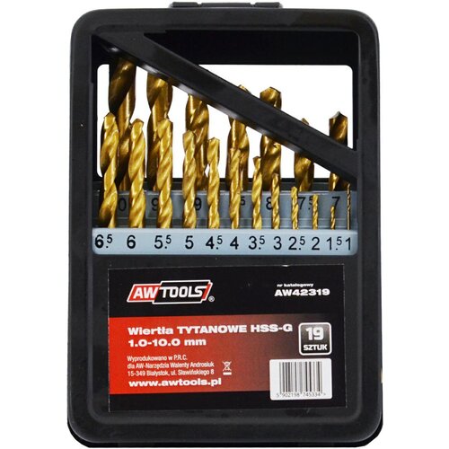 Awtools Metal Drill HSS-G Titan Set 19L. /1.0-10.0mm/, (21106694) Slike