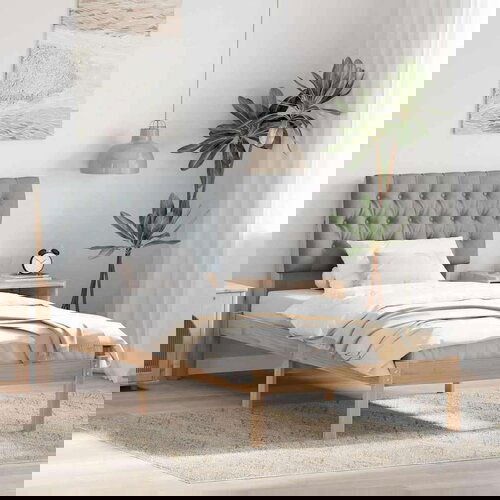 vidaXL Krevetni okvir s tapiciranim uzglavljem Smeđa 90 x 200 cm Cijene