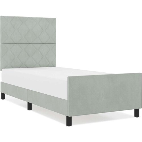 VidaXL Krevet Svjetlosiva 90x190 cm Bar&amp;scaron;un Slike