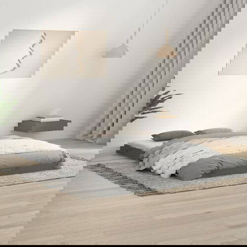 The Living Store Posteljni okvir siv 120x190 cm trdna borovina - Posteljni Okvir, (21527688) Slike