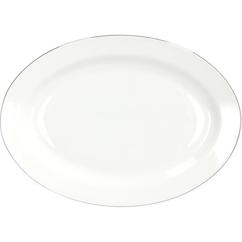 Tognana Ovalni plitki tanjir Madison Platinum Band, 31 cm, Beli Slike