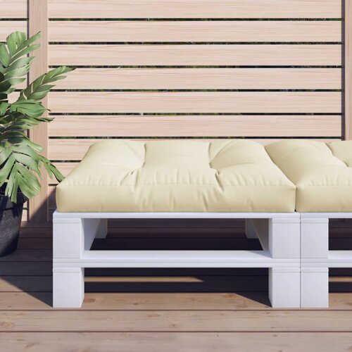 vidaXL Jastuk za palete krem 70 x 70 x 12 cm od tkanine Cijene