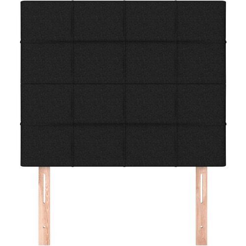  Uzglavlja 2 kom crna 80x5x78/88 cm od tkanine Slike