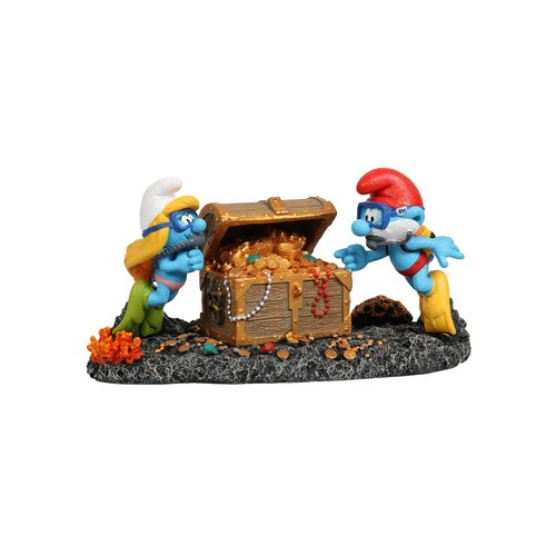 Duvo Smurfs Underwater Treasure Chest Dekoracija za akvarijum, 18.8x9.7x9.6cm Cene