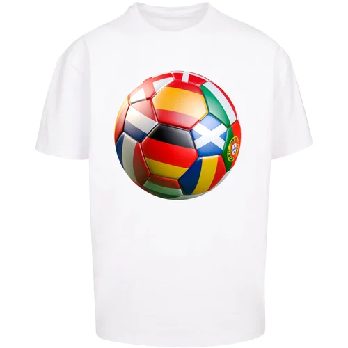 Mister Tee Men's T-shirt Football's coming Home Europe Tour white