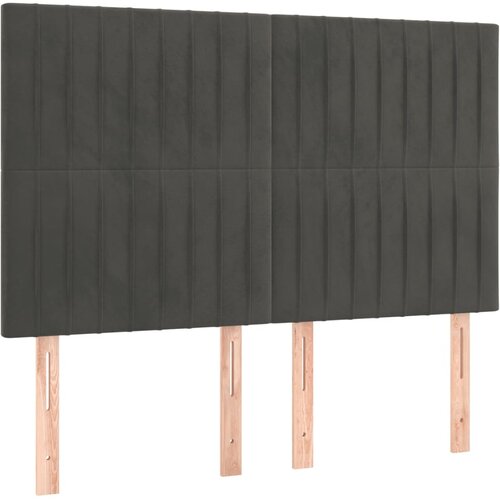  LED uzglavlje tamnosivo 144x5x118/128 cm bar&amp;scaron;unasto Slike