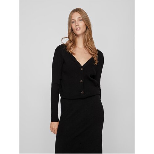Vila Black Women&amp;#039;s Ribbed Cardigan Comfy - Ladies Slike