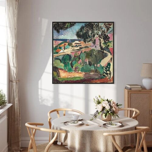  Slika - Henri Matisse &amp;ndash; Landscape at Collioure 60x60 U crnom drvenom okviru Slike