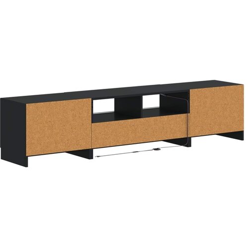  5-dijelni LED TV ormarić Crna Konstruirano drvo - Crna 81 cm Slike