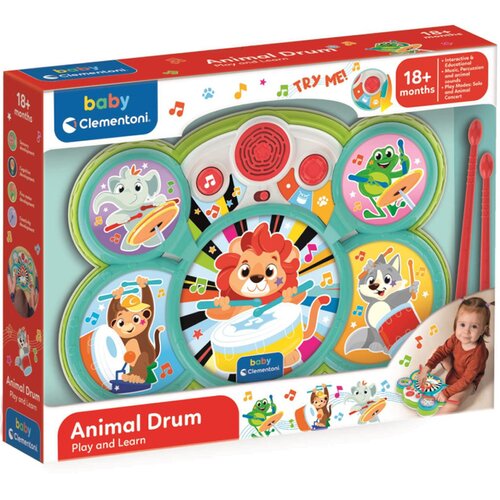 Clementoni Interaktivni set bubnjeva sa životinjama - baby Cene