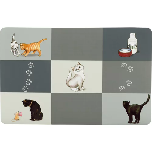 Trixie Patchwork Cat podloga za posodo - D 44 × Š 28 cm