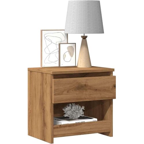 VidaXL Noćni ormarić Artisan hrast 40x30x39 cm izrađeno drvo Slike