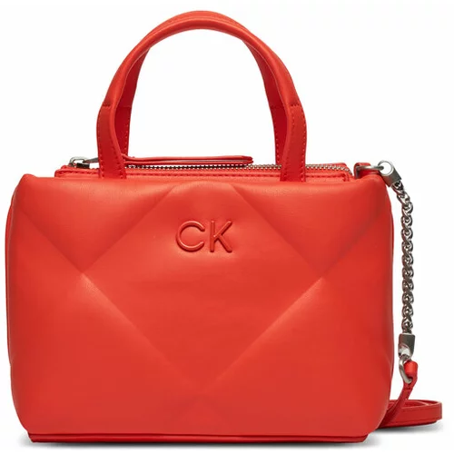 Calvin Klein Ročna torba Re-Lock Quilt Tote Mini K60K611340 Oranžna