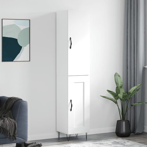  Visoka komoda bijeli 34,5x34x180 cm od konstruiranog drva Cijene