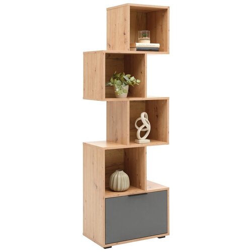 M&amp;ouml;max regal steps, barva hrasta, antracit Slike