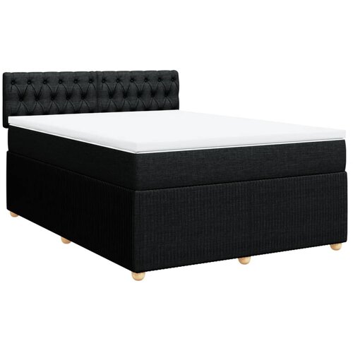 Maison Chic Box spring posteljni - Vzmetna postelja z vzmetnico črn 140x190 cm blago SL11540, (21881817) Cene