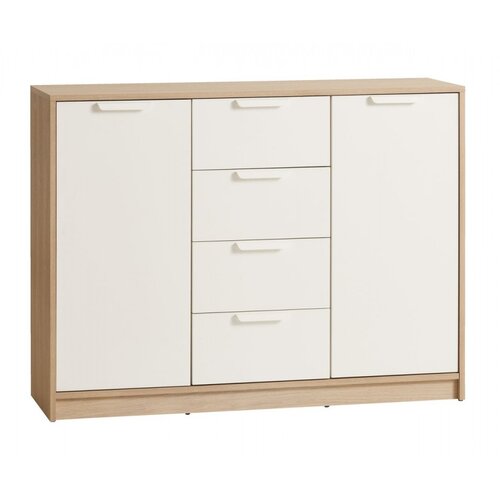  Komoda Malaga 2 vrata bela/hrast Cene