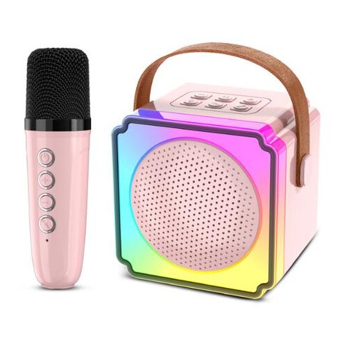  ZVUČNIK GIGATECH HENNA (USB/TF/BLUETOOTK) KARAOKE S WIRELESS MIKR.,DJEČJI,PINK Cijene