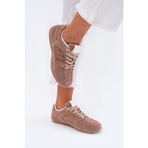 Boto Ladies Sports Shoes Made Of Eco Suede Dark Beige Dorella Cene