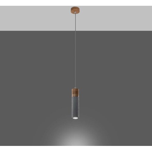  Sollux SL.0965 - Luster na sajli ZANE 1xGU10/40W/230V beton/drvo Slike