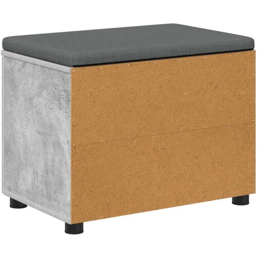  Klupa za hodnik s jastukom Betonski sivi 60 x 38 x 46 cm Slike