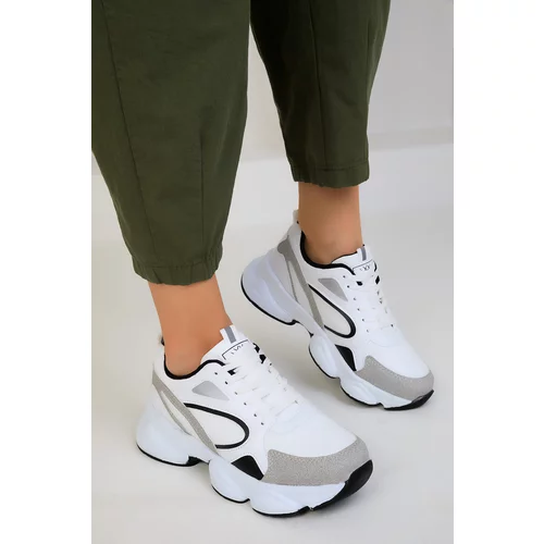 Soho White-Black-C Women's Sneakers 17226