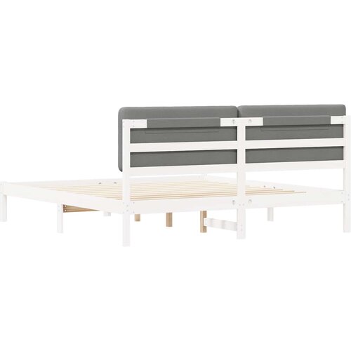  Krevetni okvir s tapiciranim uzglavljem Svijetlo siva Svjetlosiva 205.5 x 185.5 x 84.5 cm Slike