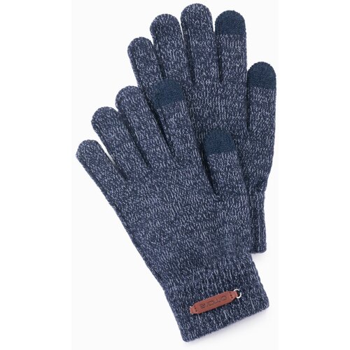 Ombre Men&amp;#039;s elegant wool blend gloves - graphite melange Slike