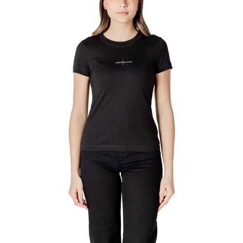 Calvin Klein Jeans Majice s kratkimi rokavi MONOLOGO TEE J20J223563 Črna Cene