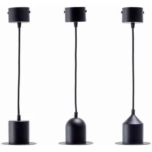 EMKO komplet 3 črnih visečih svetilk Hat