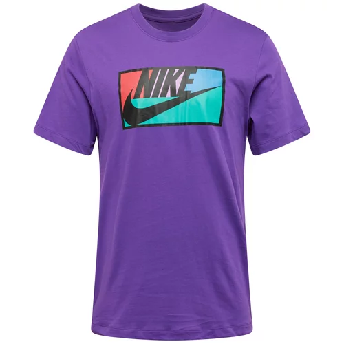 Nike Sportswear Majica 'CLUB' meta / lila / oranžno rdeča / črna