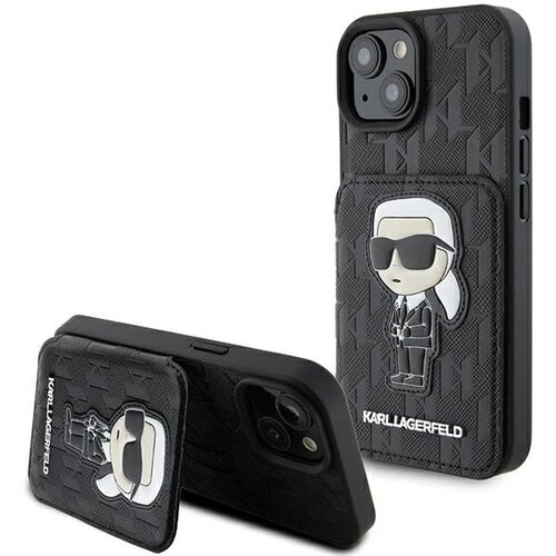 Karl Lagerfeld SAFFIANO OVITEK OVITEK ZA IPHONE 15 ČRN, (21899370) Cene