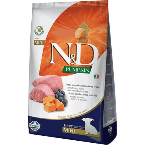 N&amp;amp;d pumpkin hrana za &amp;scaron;tence mini puppy, jagnjetina &amp;amp; borovnica Slike