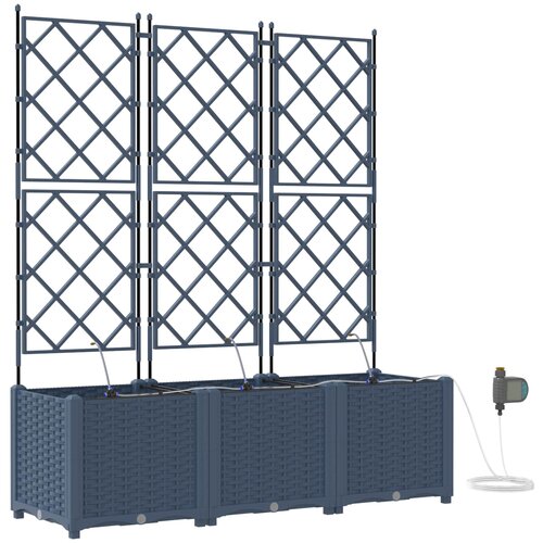  Vrtna saksija 3 pcs Sivi 120 x 40 x 142 cm Plastika Cene