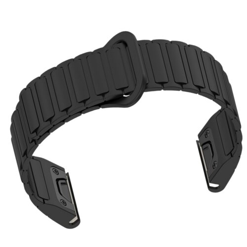 INF Silikonski magnetni pa&scaron;ček za uro Garmin Fenix 8/7X/Epix s hitrim spro&scaron;čanjem Black 22 mm, (21838736) Cene