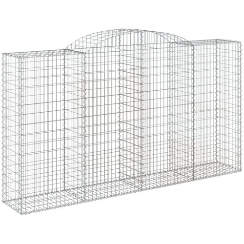  Lučne gabionske ko&amp;scaron;are 3 kom 300x50x160/180cm pocinčano željezo Slike