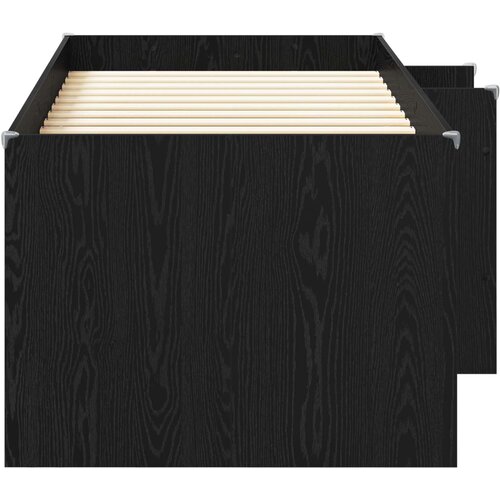  Kreveta za visoko spavanje djece 2 pcs Crni hrast 98.5 x 200 cm Slike