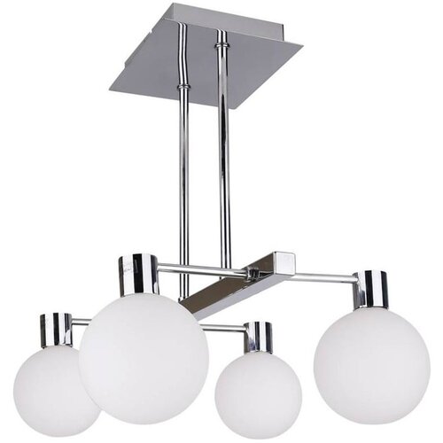 Candellux Lighting Viseća lampa srebrne boje sa staklenim sjenilom 38x35 cm Maldus - Slike