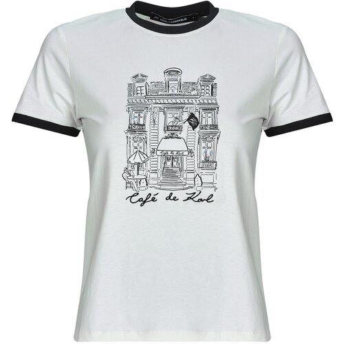 Karl Lagerfeld KLXJP FITTED T-SHIRT Bež Slike
