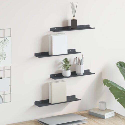  Lebdeća polica Zidne 4 pcs Antracit 40 x 8,5 x 2,5 cm Čelik Cene
