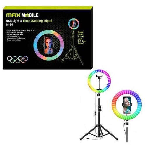 Max Mobile selfie ring tripod LED RGB MJ26 10" Cijene