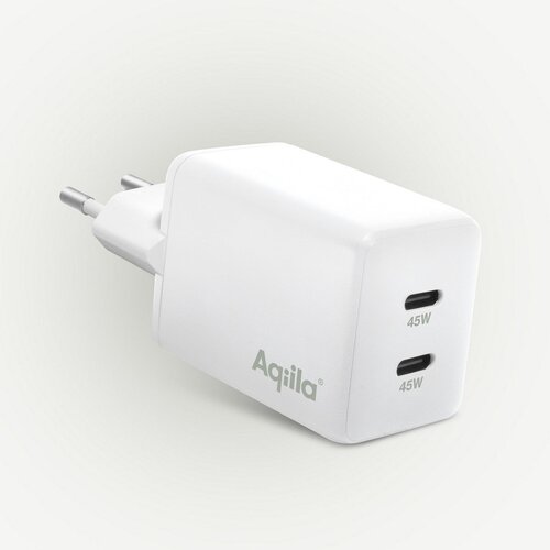 Aqiila Chargebird W2 GAN 45W USB-C + USB-A domači polnilec bela Cene