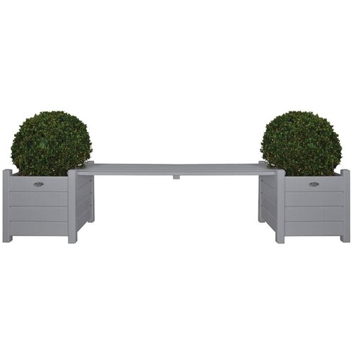 Furnova Esschert Design Korito za Rastline s Klopjo Sive Barve CF33G, (21920808) Cene