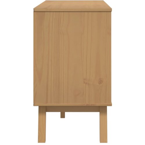  Komoda OLDEN bijelo-smeđa 114x43x73,5 cm od masivne borovine Bijela Slike