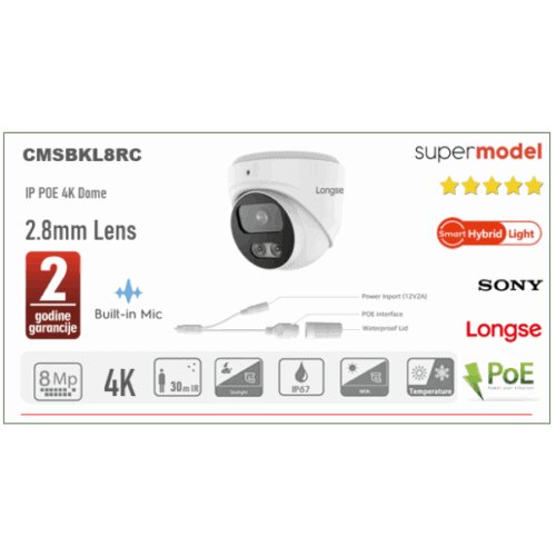 smart+ Hybrid Light IP POE Kamera 8MP 2.8mm Cijene